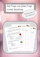 Vorschau - Arbeitsblätter - Red Flags und Green Flags in einer Beziehung - Deckblatt