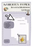 Vorschau - Arbeitsblätter - KARIERTES PAPIER für Kunst/ Mathe - Deckblatt
