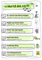 Vorschau - Stationenlernen - Würfel dich fit! - Frühlings Edition (Sport Grundschule) - Seite 1