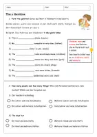 Vorschau - Arbeitsblätter - Der s Genitiv Arbeitsblatt - Deckblatt