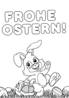 Vorschau - Mal- und Bastelvorlagen - 3 Ausmalbilder für Ostern (1.-4. Klasse) - Seite 1