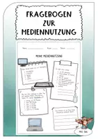 Vorschau - Arbeitsblätter - Fragebogen zur Mediennutzung - Deckblatt