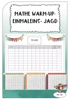 Vorschau - Arbeitsblätter - Mathe Warm-up: 1x1-Jagd - Deckblatt
