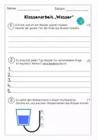 Vorschau - Test - Klassenarbeit/Lernstandserhebung "Wasser" - Klasse 3/4 - Seite 2