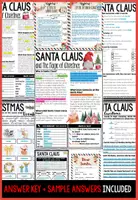 Vorschau - Stationenlernen - Englisch Christmas Reading + Writing Materialpaket Santa Claus 3-fach differenziert - Seite 2