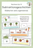 Vorschau - Bildkarten - Subtraktion im Zahlenraum 10: Rechengeschichten - Deckblatt