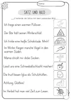 Vorschau - Arbeitsblätter - Winter | Leseblätter | Leseübungen Klasse 2 - Seite 1