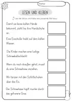 Vorschau - Arbeitsblätter - Winter | Leseblätter | Leseübungen Klasse 2 - Seite 2