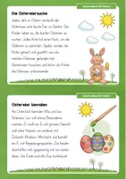 Vorschau - Arbeitsblätter - Karteikarten: 12 Abschreibtexte zu Ostern - Seite 1