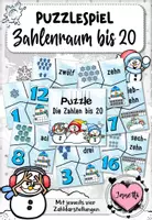 Vorschau - Spiele - Winterliches Puzzle: Zahlenraum bis 20 (Zahlendarstellungen) - Deckblatt