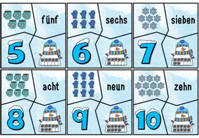 Vorschau - Spiele - Winterliches Puzzle: Zahlenraum bis 20 (Zahlendarstellungen) - Seite 2