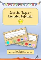 Vorschau - Präsentationen/Tafelbilder - Satz des Tages/Lernwörter - digitales Tafelbild, Rechtschreibung nach FRESCH (PDF & PPTX) - Deckblatt