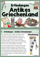 Vorschau - Stationenlernen - Antikes Griechenland - Erfindungen - Lesekartei - Seite 1