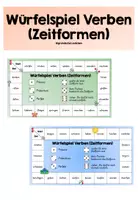 Vorschau - Spiele - Würfelspiel Verben (Zeitformen) - Deckblatt