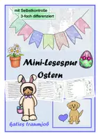 Vorschau - Arbeitsblätter - Mini-Lesespur Ostern (3-fach differenziert) - Deckblatt