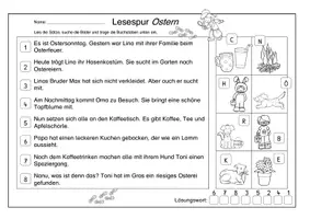 Vorschau - Arbeitsblätter - Mini-Lesespur Ostern (3-fach differenziert) - Seite 2
