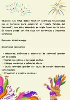 Vista previa - Juegos / Gamificación - ESCAPE ROOM CARNAVAL:“El Tesoro Perdido del Carnaval” - página 1