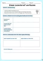 Vorschau - Arbeitsblätter - Arbeitsblatt: Schreibplan für einen Leserbrief erstellen 🖋️📜 - Seite 1