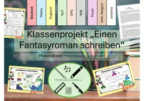 Vorschau - Stundenentwürfe - Klassenprojekt "Einen Fantasy-Roman schreiben" Phase II - Deckblatt