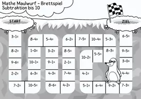 Vorschau - Spiele - Mathe Maulwurf - Brettspiel / Subtraktion Zahlenraum 10 - Seite 3
