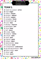 Aperçu - Jeux - Jeu A-Z : Verbes Synonymes pour les niveaux A2-B1 - Page 2