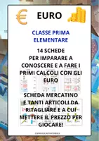 anteprima - Esercizi - MATEMATICA EURO PRIMA ELEMENTARE - Pagina di copertina