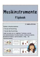 Vorschau - Arbeitsblätter - Flipbook zu Musikinstrumenten (Musikfamilie) - Deckblatt
