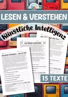Vorschau - Arbeitsblätter - Lesen & Verstehen - Künstliche Intelligenz - Deckblatt