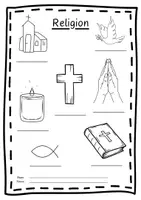 Vorschau - Arbeitsblätter - Titelblatt/ Deckblatt für die Mappe - Religion - Deckblatt