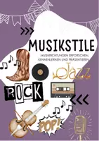 Vorschau - Arbeitsblätter - Musikstile - Musikrichtungen erforschen, kennenlernen und präsentieren - Deckblatt