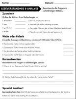 Vorschau - Spiele - Tasmanischer Teufel: Leseverständnis und Kreuzworträtsel mit Lösungen - Seite 2
