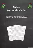 Vorschau - Arbeitsblätter - Meine Weihnachtsferien - Kurze Schreibanlässe - Deckblatt
