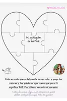 Vista previa - Manualidades / Dibujos para colorear - 🕊️Puzzle de “MI Corazón de la PAZ” con Vocabulario - Portada