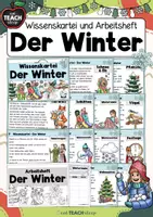 Vorschau - Text - Der Winter - Wissenskartei + Arbeitsheft - Deckblatt