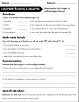 Vorschau - Arbeitsblätter - Schnabeltier: Leseverständnis und Kreuzworträtsel mit Lösungen - Seite 2