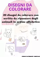anteprima - Materiale di supporto/inclusione - disegni degli animali da colorare: in ordine alfabetico - Pagina di copertina