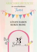 Vorschau - Arbeitsblätter - Abschreibtext zum Thema - Lügen haben kurze Beine - Deckblatt