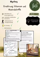 Vorschau - Arbeitsblätter - Mystery: Ernährung (Eisenmangel) - Vitamine und Mineralstoffe - Deckblatt