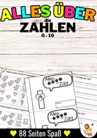 anteprima - Esercizi - Alles über die Zahlen 0 - 10 | Numeri Matematica Tedesco - Pagina di copertina