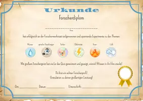 Vorschau - Anderer Materialtyp - Forscher-Werkstatt Abschluss-Urkunde – Perfekte Anerkennung für kleine Entdecker - Seite 1
