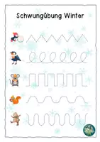 Vorschau - Arbeitsblätter - Deckblatt winterliche Schwungübung - Seite 2