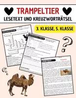 Vorschau - Arbeitsblätter - Trampeltier: Leseverständnis und Kreuzworträtsel mit Lösungen - Deckblatt