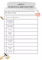 Vorschau - Arbeitsblätter - Fun with Idioms - Mix - Worksheets - Klasse 5 - Seite 1