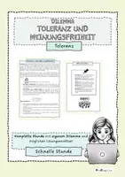 Vorschau - Arbeitsblätter - Dilemma - Toleranz und Meinungsfreiheit - Deckblatt