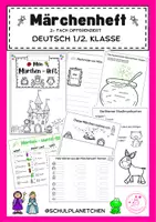 Vorschau - Arbeitsblätter - Märchen-Heft - Merkmale und Arbeitsblätter - Deckblatt