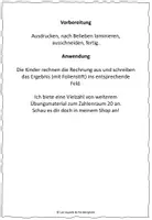 Vorschau - Stationenlernen - Kopfrechnen im ZR 20 - Aufgabenkarten Dinosaurier - Seite 1