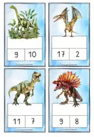 Vorschau - Stationenlernen - Kopfrechnen im ZR 20 - Aufgabenkarten Dinosaurier - Seite 3