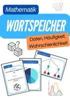 Vorschau - Anderer Materialtyp - Wortspeicher Daten, Häufigkeit, Wahrscheinlichkeit (A3/A4) Klasse 1,2,3,4 - Deckblatt
