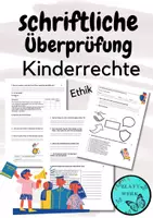 Vorschau - Test - Schriftliche Überprüfung zu den Kinderrechten - Deckblatt