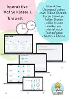 Vorschau - Arbeitsblätter - Uhrzeit Klasse 2 Mathe, Arbeitsblätter und interaktive Übungen Uhr, Minuten, Stunde, Zeitspanne - Seite 1
